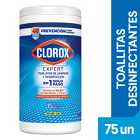 Toallitas Desinfectantes Expert Bolsa Resellable 75 Un Clorox