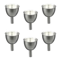 Magideal - Juego De 6 Embudos De Cocina Multifunción De Acero Inoxidable De Grado Alimenticio Pequeño Para Transferir Aceite, Alimentos Sólidos Y Sal Líquida,