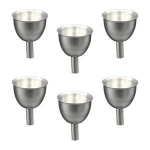 Magideal - Juego De 6 Embudos De Cocina Multifunción De Acero Inoxidable De Grado Alimenticio Pequeño Para Transferir Aceite, Alimentos Sólidos Y Sal Líquida,