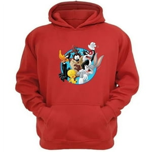 Genérico - Polerón Canguro Dibujos Animados Lt Rojo Talla Xl Unisex