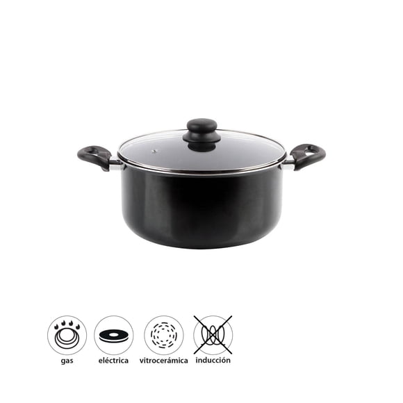 Olla Aluminio Prensado Antiadherente 28 cm 8.6 Litros 2 Piezas