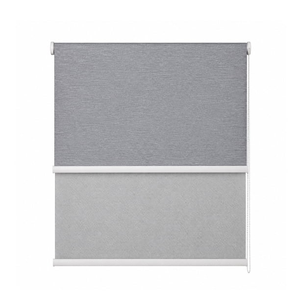 Cortina Roller Blackout 2 Paño 180x240 Doble Con Visillo Sin Cenefa