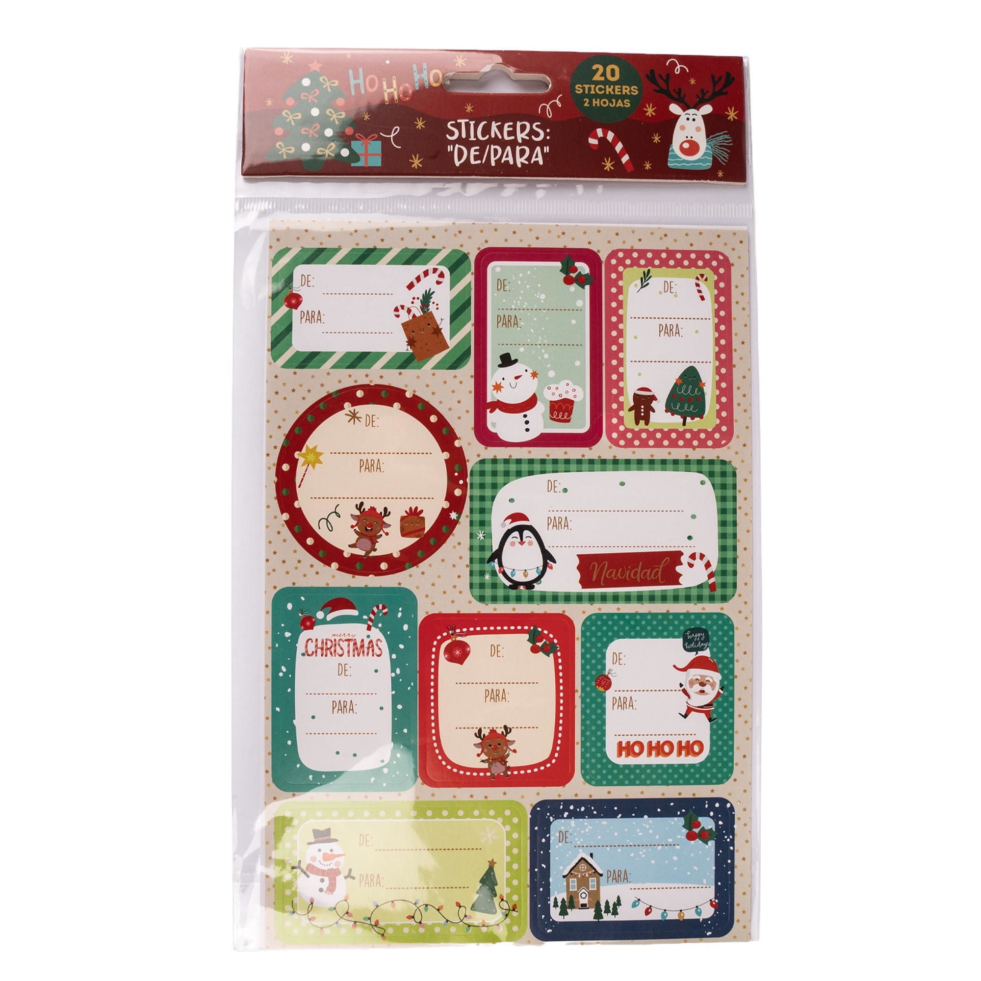 Set De 2 Hojas De Stickers Navideños Palms