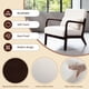 thumbnail image 1 of Mid Century Modern Armchair, Accent Chair with Solid Wood Frame and Detachable Lumbar Pillow for Living Room, Bedroom, Office(Beige)Chair Frame with a Brown Finish, 1 of 3