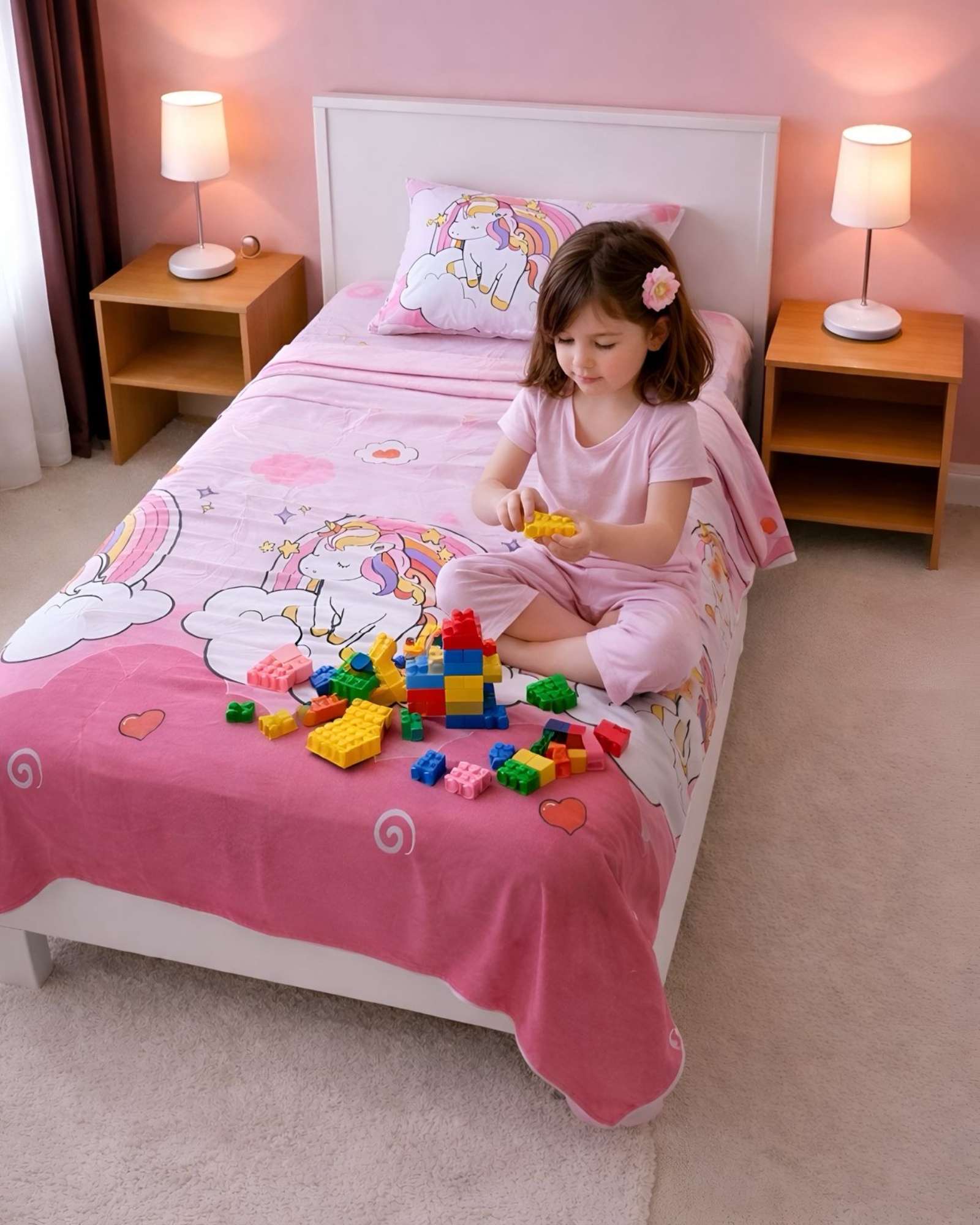 Imac Hogar - Juego De Sabana De Niña Infantil Plaza Y Media 3 Pcs