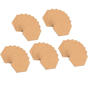 Bothyi - 50 Piezas De Tablero De Corcho, Tablero De Alfileres Para Pared Con Respaldo Adhesivo, Posavasos Hexagonales Diy