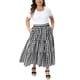 thumbnail image 2 of Faldas de Cuadros para Escuela y Universidad de Talla Grande para Mujer de Agnes Orinda, Capas en Cascada, Maxi Flowy, Casual de Verano, Línea A, con Bolsillos 4X Negro, 2 of 7