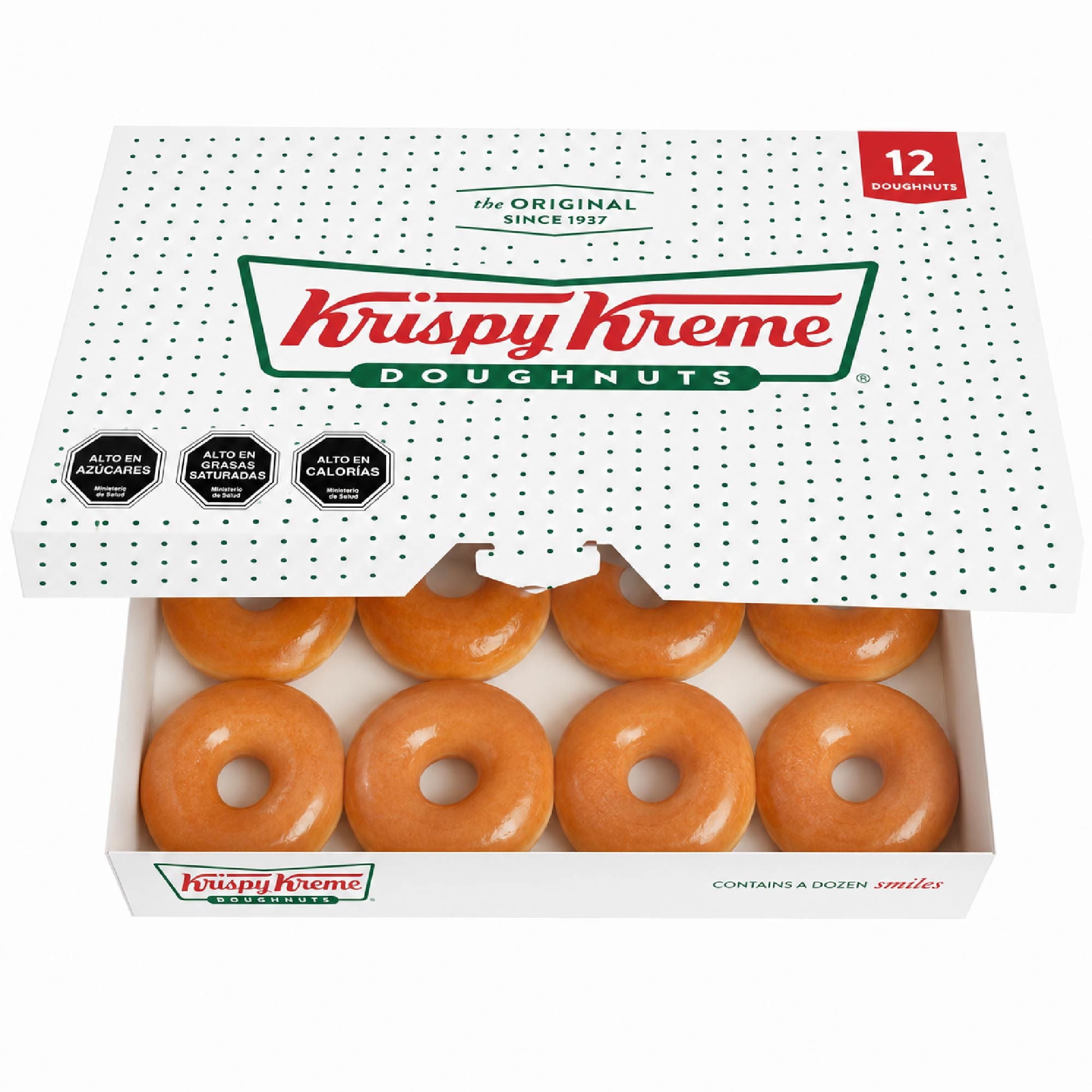 Caja Donuts Glaseadas Original 12 Un Krispy Kreme