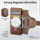 thumbnail image 5 of Funda Billetera Magnética para Motorola Moto E20/E30/E40 Soporte Tarjetas Desmontable Marrón, 5 of 6
