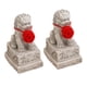 thumbnail image 3 of 2 Estatuas De Piedra De Perros Fu Pequeñas Decorativas Para Entrada, Salón, Estante, 3 of 5