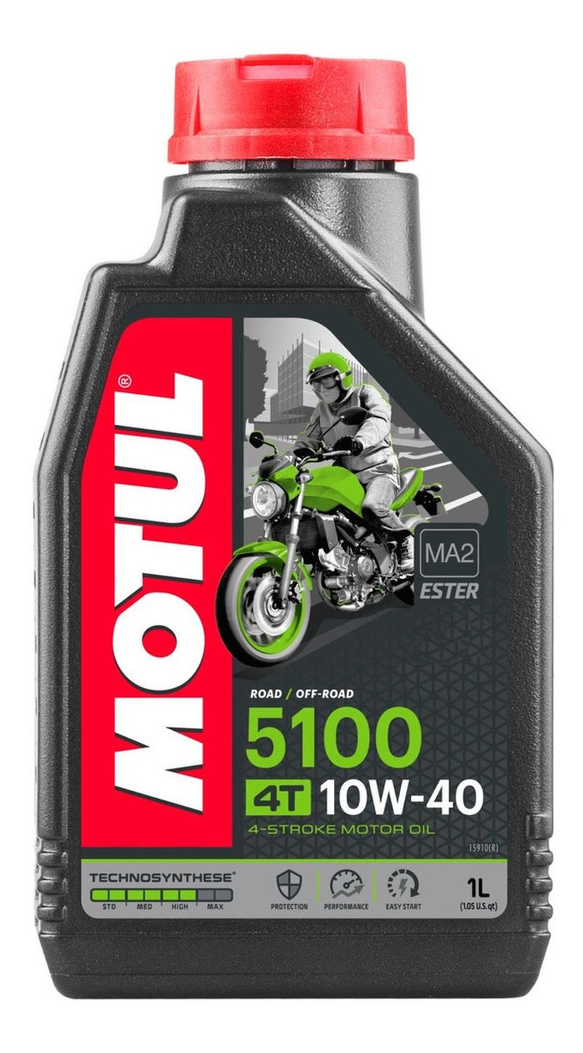 Aceite Para Motor Motul Semi-Sintético 10W-40 Para Moto/Cuatriciclo De 1 Unidad X 1L