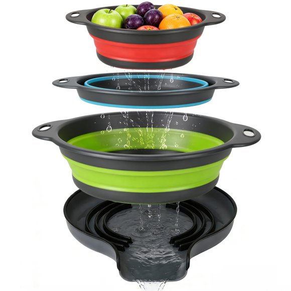 Colador de alimentos ROTTOGOON plegable pack de 3 (3, 4 y 5 QT)