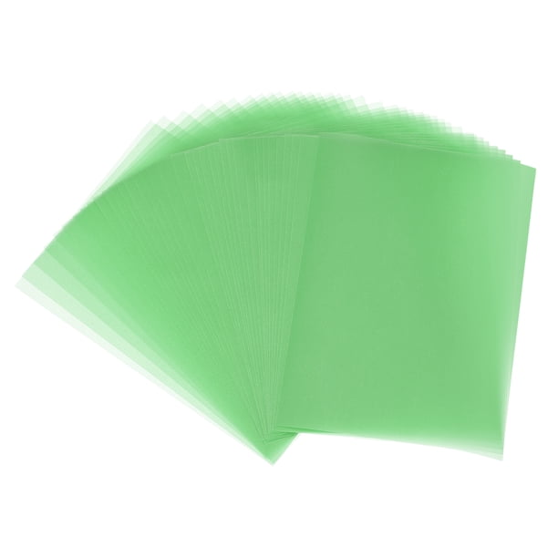 Uxcell 30 Hojas de Papel de Pergamino 8.5 x 10.98 pulgadas, Papel Translúcido Imprimible para Invitaciones, 100GSM, Verde