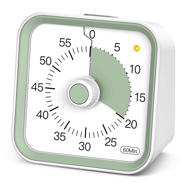Temporizador visual InfoKid con cuenta regresiva de 60 minutos para niños, color blanco