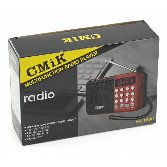 Mini Radio Digital CMiK Bluetooth Usb Sd Portátil Mp3 Fm