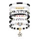 thumbnail image 1 of Pulsera NextArt set de 6 pulseras con cuentas de fútbol – regalo para niñas, 1 of 8