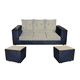 thumbnail image 1 of Sofa Julietta 2puff Negro beige, 1 of 3