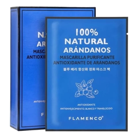Genérico - Set 4 Mascarillas Facial Purifica Antioxidante Arandanos Lau