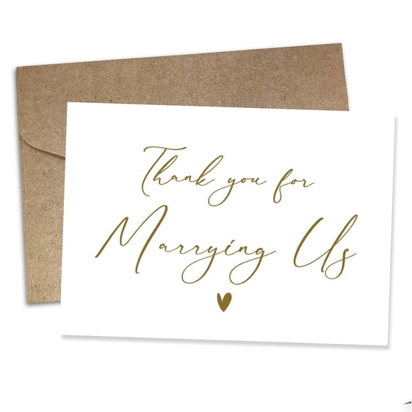 Tarjeta para el día de la boda, regalo de boda, oficiante de agradecimiento