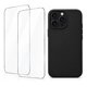 thumbnail image 1 of Kit Carcasa Silicona Negra iPhone 15 Pro + 2 Micas Vidrio Templado, 1 of 4