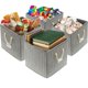 thumbnail image 4 of Cubo de Almacenamiento Simple Houseware Gris 33 cm (Pack de 3), 4 of 7