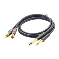 Magideal - Cable De Intercoión De Cable De Audio Dual De 6 5Mm Y 6 35Mm A Dual Rca Cable Adaptador De Línea De Coión A 4 9 Pies Para