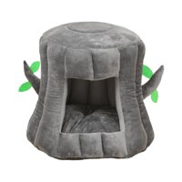 Magideal - Perrera Nido Para Perros Autocalentable Fondo Antideslizante Casa Para Cachorros Cama Acogedora Cama Cueva Para Perros Y Gatos Pequeños Gatos Medianos , Gris