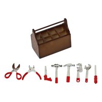 Bothyi - Caja De Herramientas En Miniatura Modelo Contenedor Para Casa De Muñecas 1/12 Micro Paisaje Juguetes