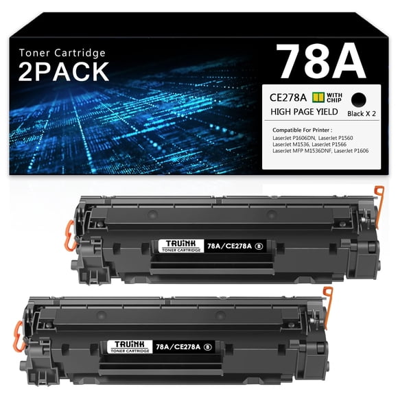 Cartucho de tóner TRUINK 78A CE278A, paquete de 2, negro