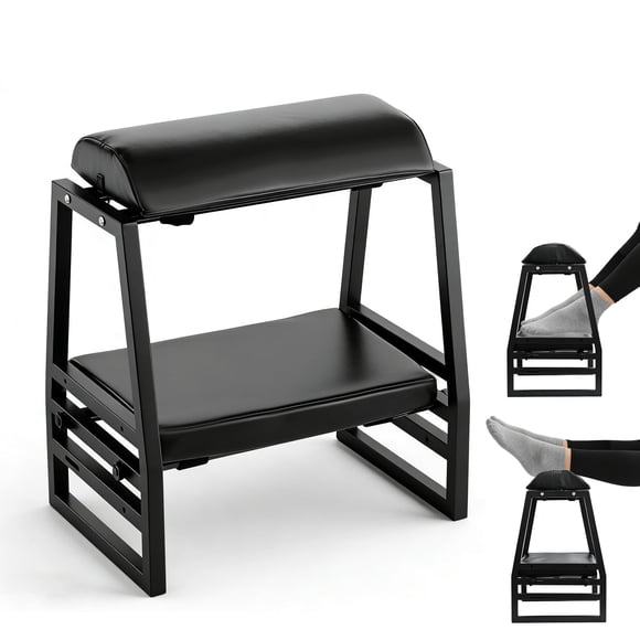 Reposapiés Arejonner ajustable de doble nivel ergonómico negro