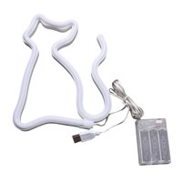 Ioensy - Lámpara De Neón Con Forma De Gato, Luz Led De Noche, Barra Alimentada Por Batería Usb, Decoración De Boda