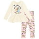 thumbnail image 1 of Conjunto de ropa Bluey Bingo Floral con estampado floral de peplum para niñas grandes, camiseta y leggings, 1 of 3