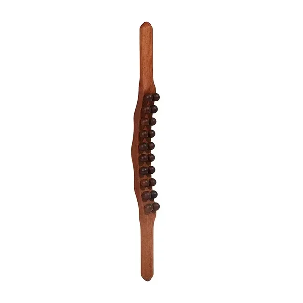Double Row 20 Bead Massage Stick Home Beauty Scraping Stick Back Massage Abdominal Massage Acupoint Rolling Rod