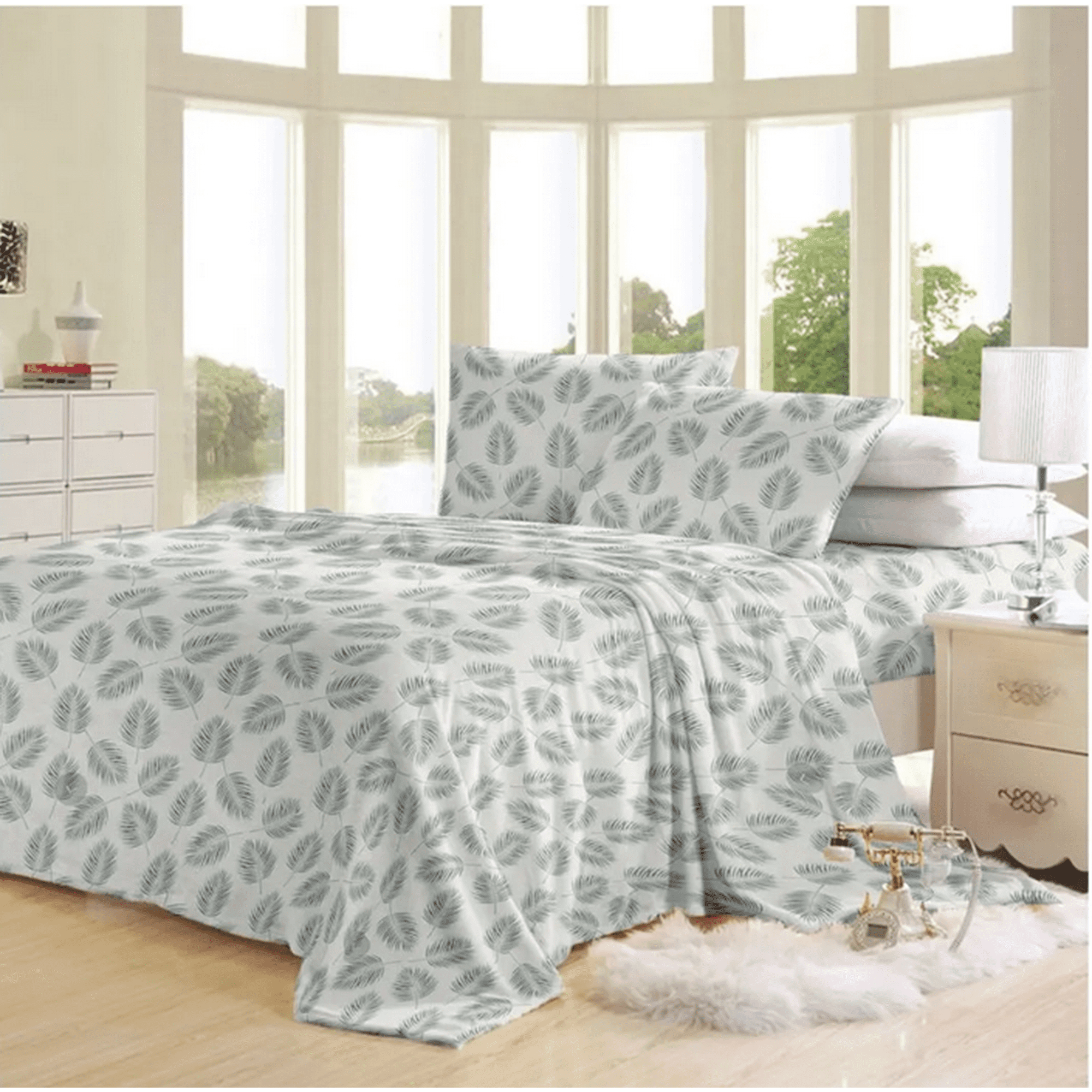 Genérico - Sabana Polar Illusions 2 Plazas Color Amarilis