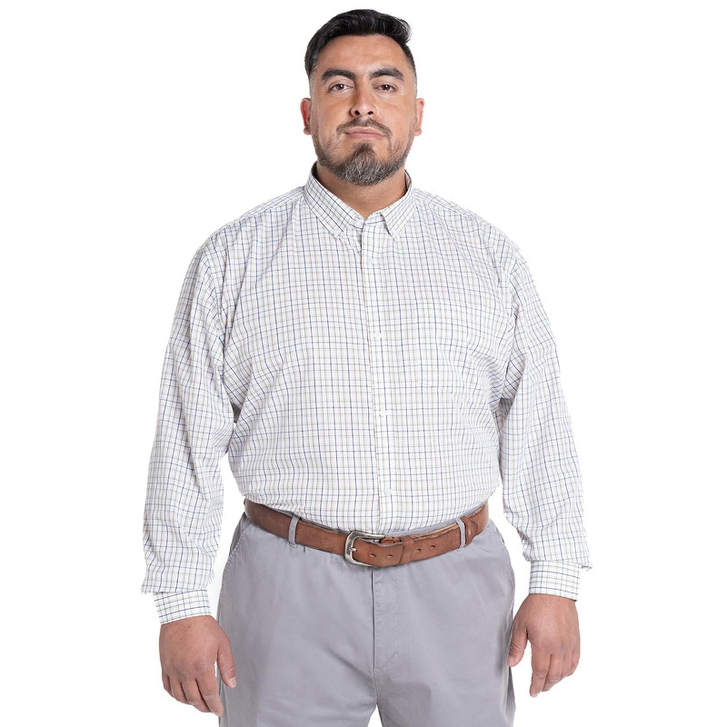 Kotting - Camisa Fantasía Cuadro Clásico Regular Fit Crema 37