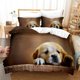 thumbnail image 1 of Boy And His Pet Dog Animal Quilt Duvet Cover Set Bedroom Decor3-Piece Bedding Set, 1 of 4