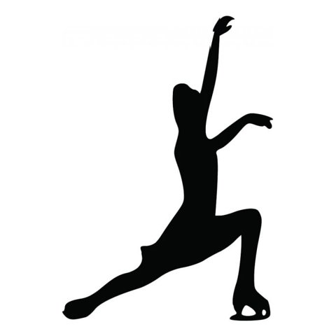 Rienda Libre Graphics - Decomural Ice Skate Pose Ice Skating Ws-42946