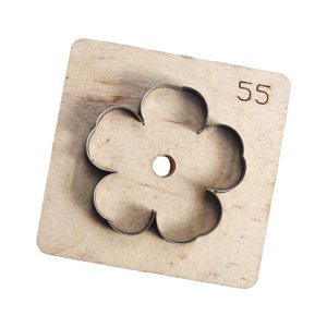 Magideal - Troquel De Corte De Cuero De Flores, Plantilla De Corte Multifunción Para Álbum De Recortes De Madera, Plantilla De Corte De Cuero Diy Para Artesanía 55Mm