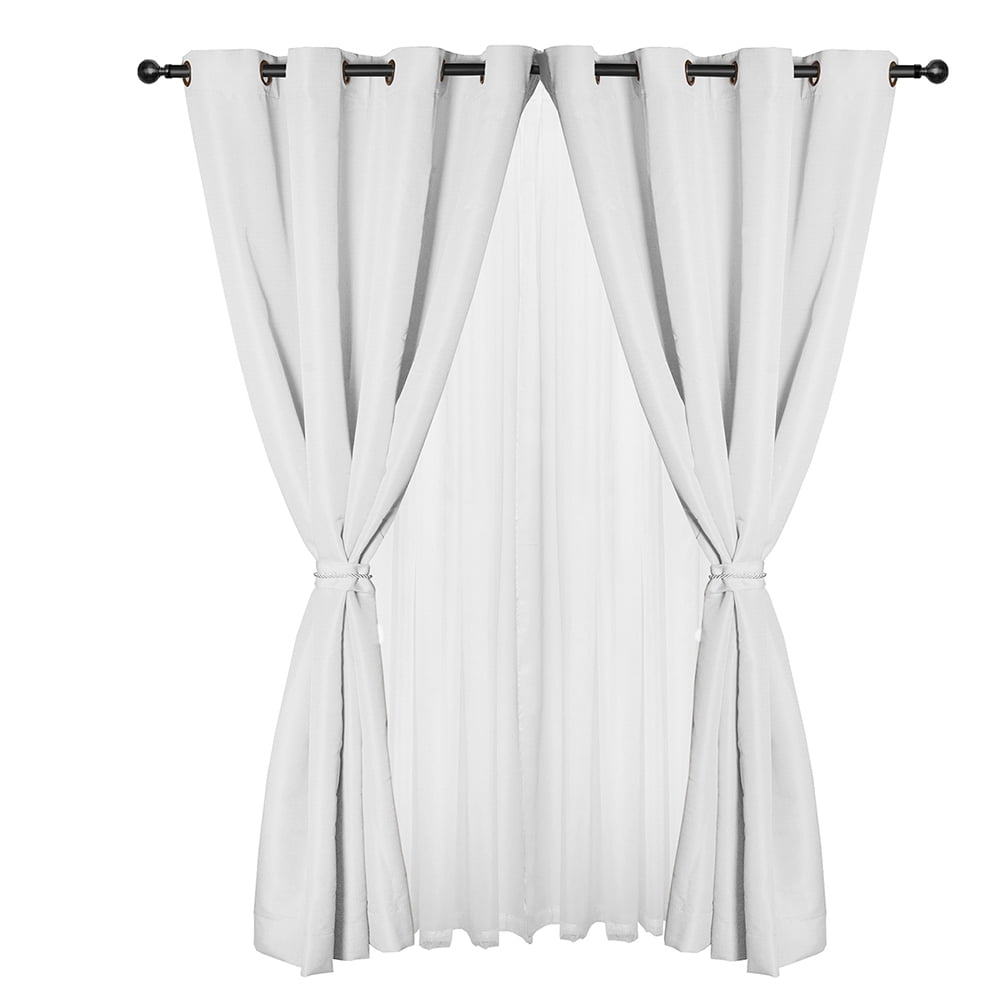 Masel - Set Cortinas 8 Piezas Yasmin Blanco