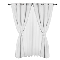 Masel - Set Cortinas 8 Piezas Yasmin Blanco