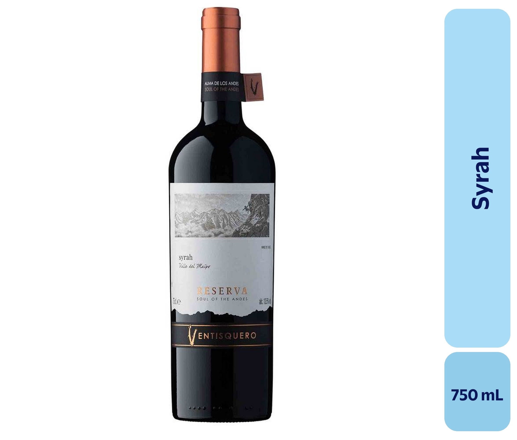 Vino Syrah Botella 750 mL Ventisquero