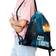 thumbnail image 2 of Luces de la Ciudad Mochila de Cuerdas para Deportes y Gimnasio, Bolsa de Cuerdas Resistente al Agua, Bolsa Cinch, 30×40cm, 2 of 6