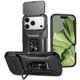 thumbnail image 1 of Funda Armada para iPhone 17 Pro con Tapa Deslizante y Soporte Magnético Giratorio Negro, 1 of 5