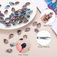 thumbnail image 3 of Cuentas de Hojas, 50 Piezas de Cuentas de Hojas de Cristal, Cuentas de Vidrio Checo Translúcidas para Hacer Joyas, Verde Chapado, 3 of 7