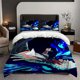 thumbnail image 1 of 3pcs Anime-Style Tense Rescue Scene with Light and Shadow Intertwined in the Dark Night Pattern Set Soft and Comfortable Bedding Set Suitable for All Seasons, 1 of 5