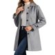 thumbnail image 4 of INSPIRE CHIC Abrigo de Invierno para Mujer con Cuello Peter Pan, Corte en Línea A hasta el Muslo, con Botonadura Simple, Talla S, Gris, 4 of 6
