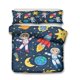 thumbnail image 1 of Space Galaxy Solar System Planets Boys Quilt Duvet Cover Set Children 3-Piece Bedding Set, 1 of 4