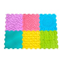 Genérico - Tapetes Mat Sensoriales Cuadrados Niños Set De 6 Piezas 25*25*1Cm - A7 - Sr2505
