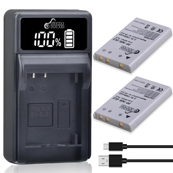 Batería y cargador Pickle Power EN-EL5 para Nikon Coolpix