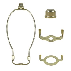 Ioensy - Lámpara Desmontable Arpa Con Terminal Para Luz De Mesa/Piso Dorado 10,5X20,3Cm